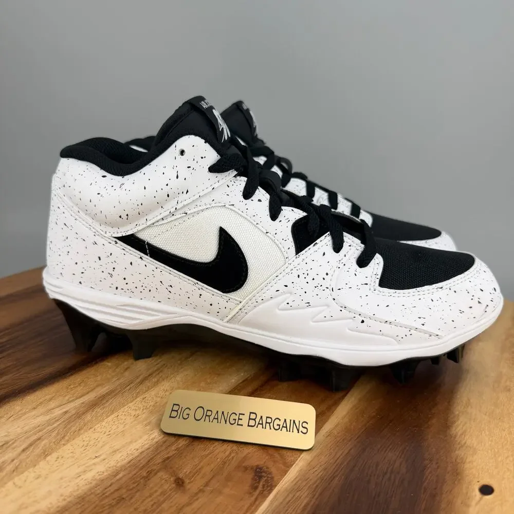 Nike Air Jordan Stadium 90 Low TD White Black Cleats HQ0210-100 Men's 9.5 NEW